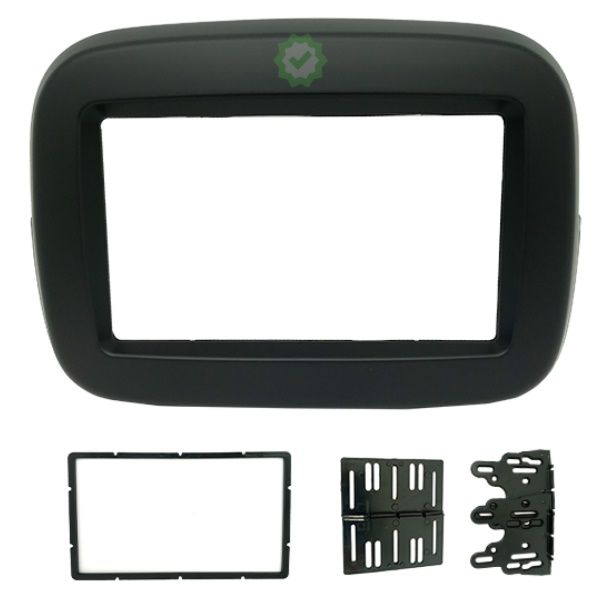 Moldura 2 Din 7" Fiat Mobi Fiamon Preta O...