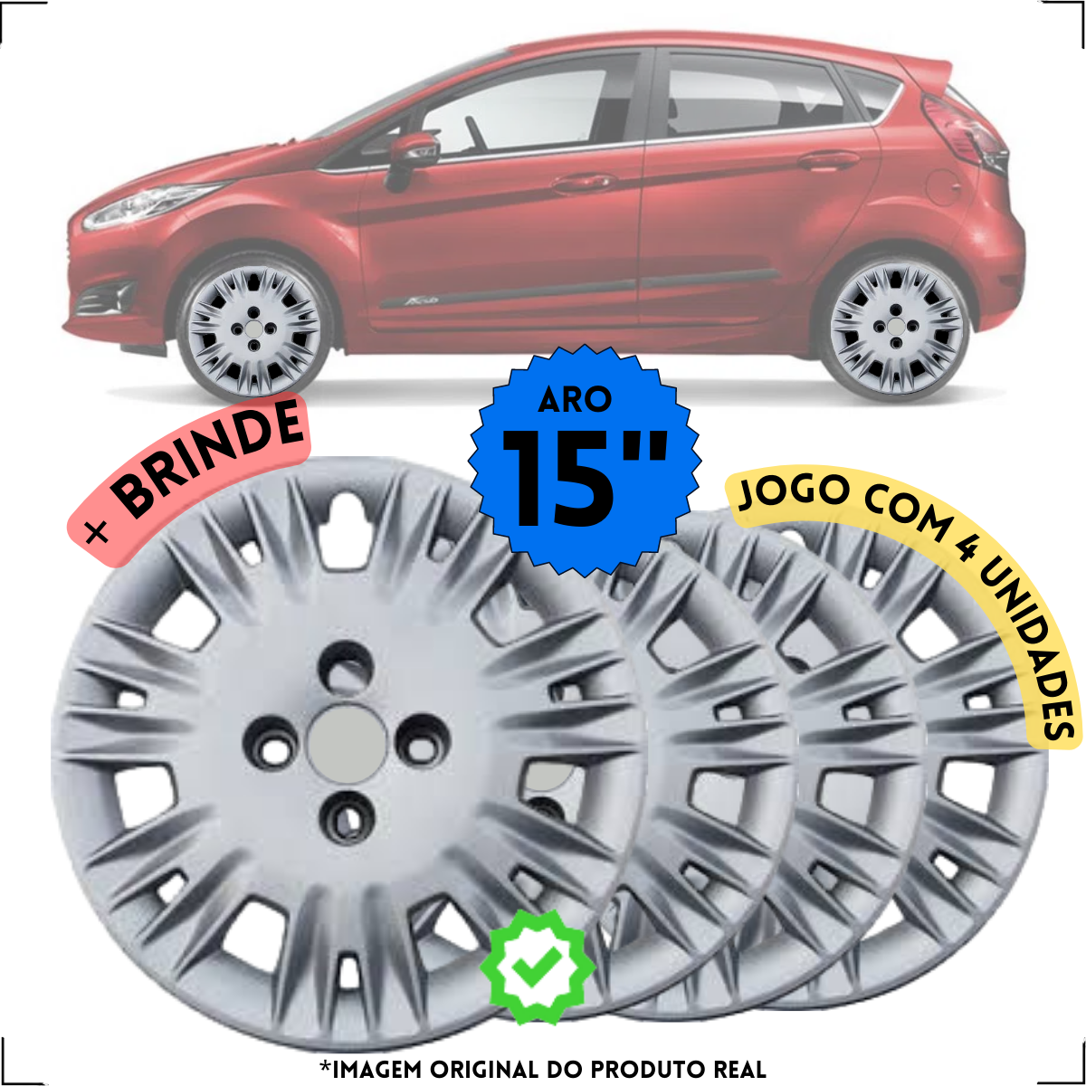 Calota New Fiesta 2014a2017 Aro 15 - Jogo...