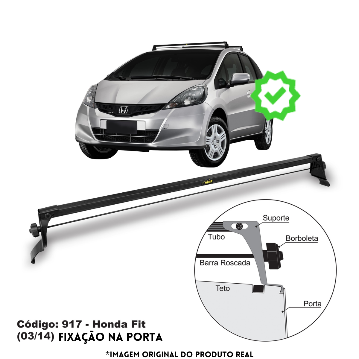 Rack de Teto Honda Fit (03/14) - Fixação ...