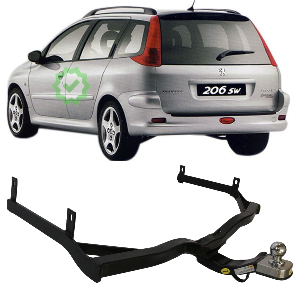 Engate Fixo Peugeout 206 SW 2005 até 2011...