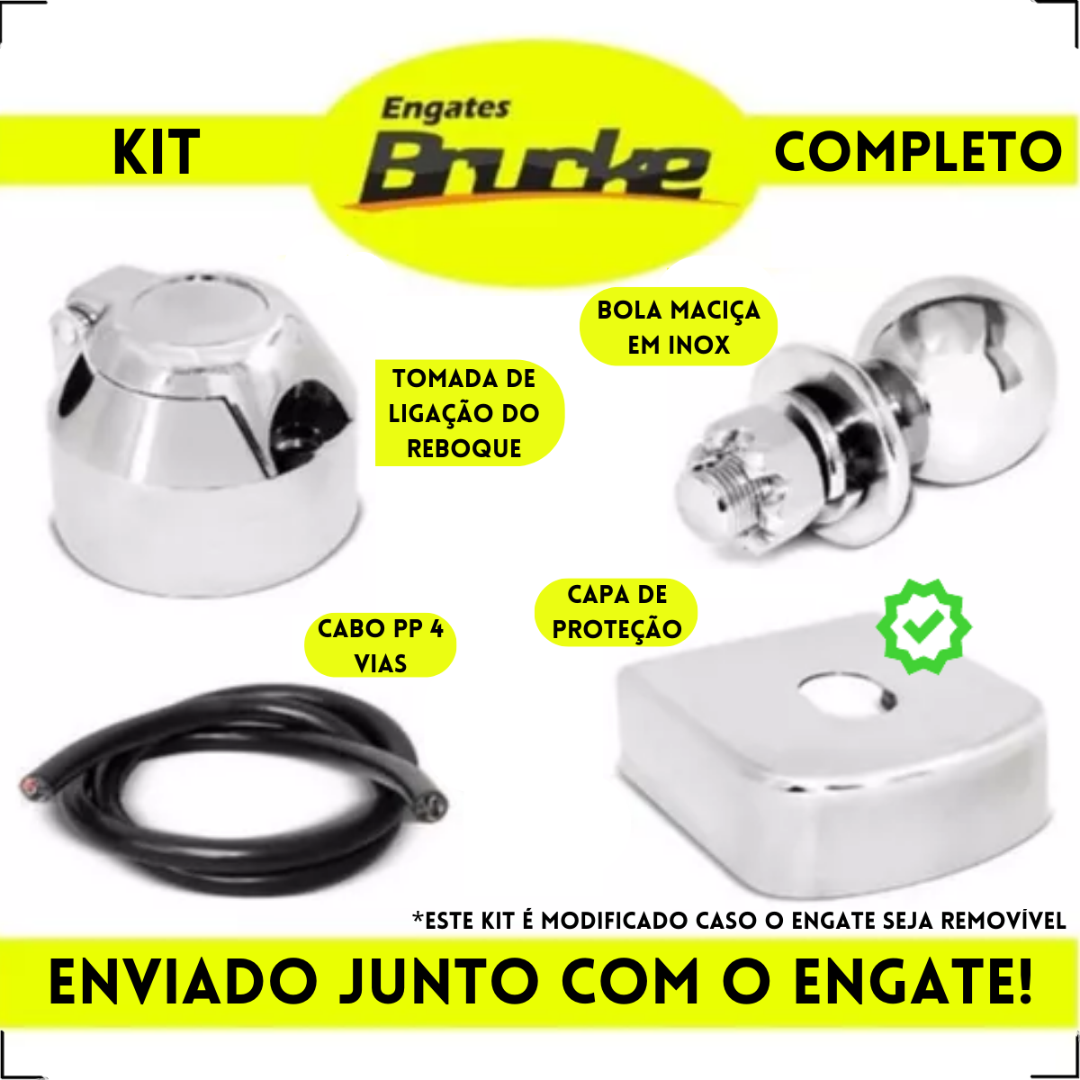Engate Reboque Kia Sorento 2010 a 2013 Fi...