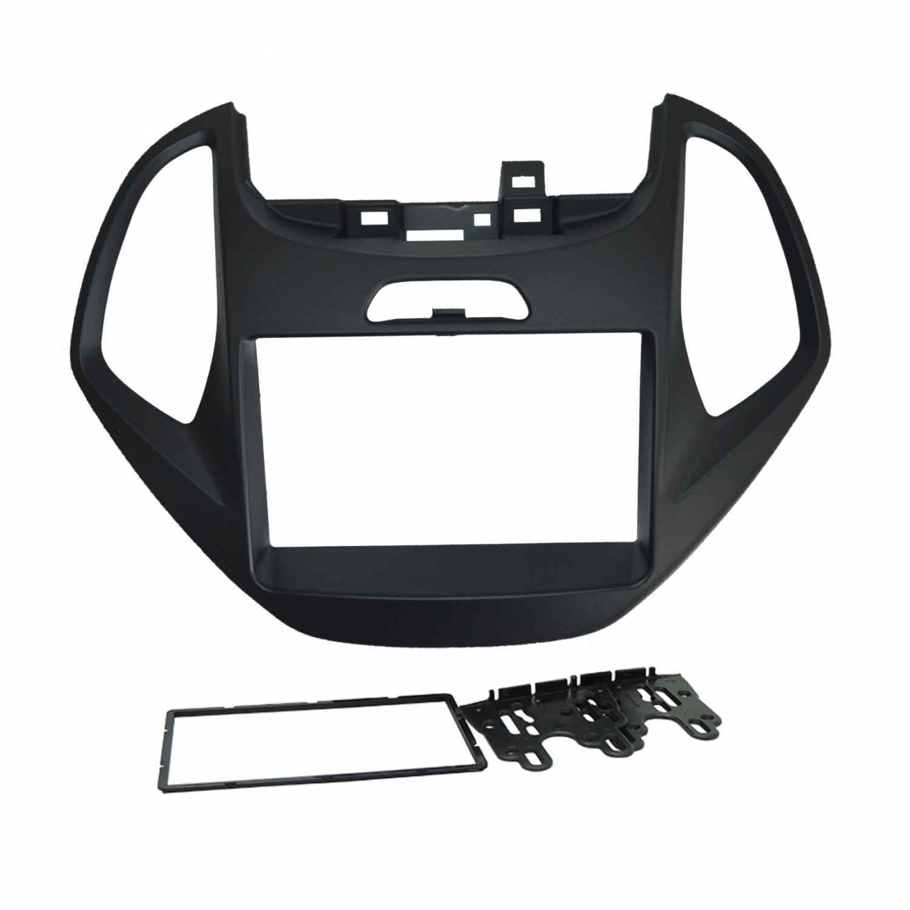 Moldura 2 Din 7" Ford Ka/ Ka+ 14/18 - PRETA