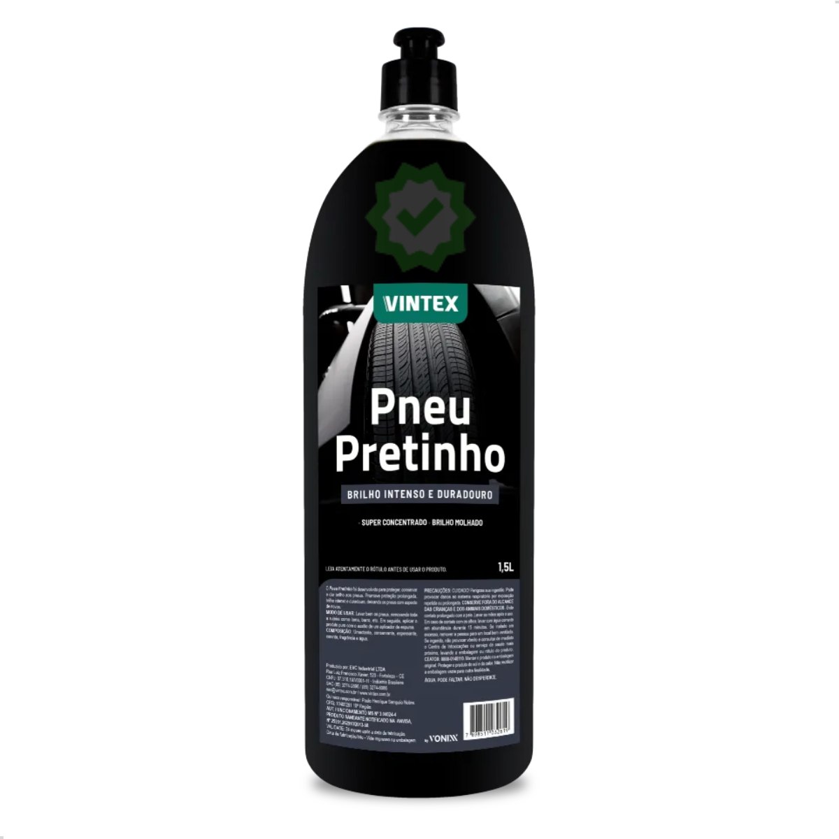 Limpa Pneu Pretinho 1,5L Automotivo Vonixx