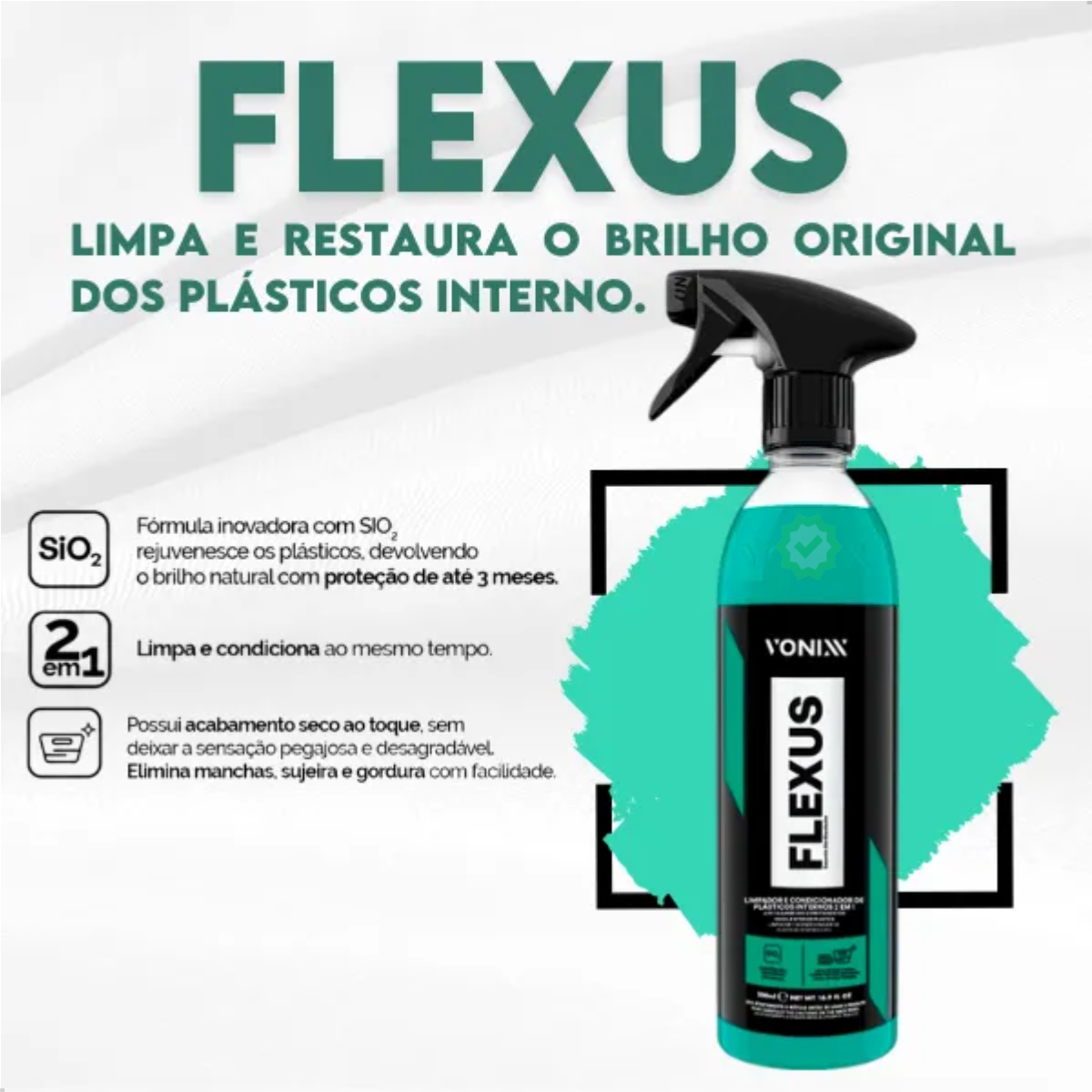 FLEXUS 500ML - limpa e revitaliza plasticos