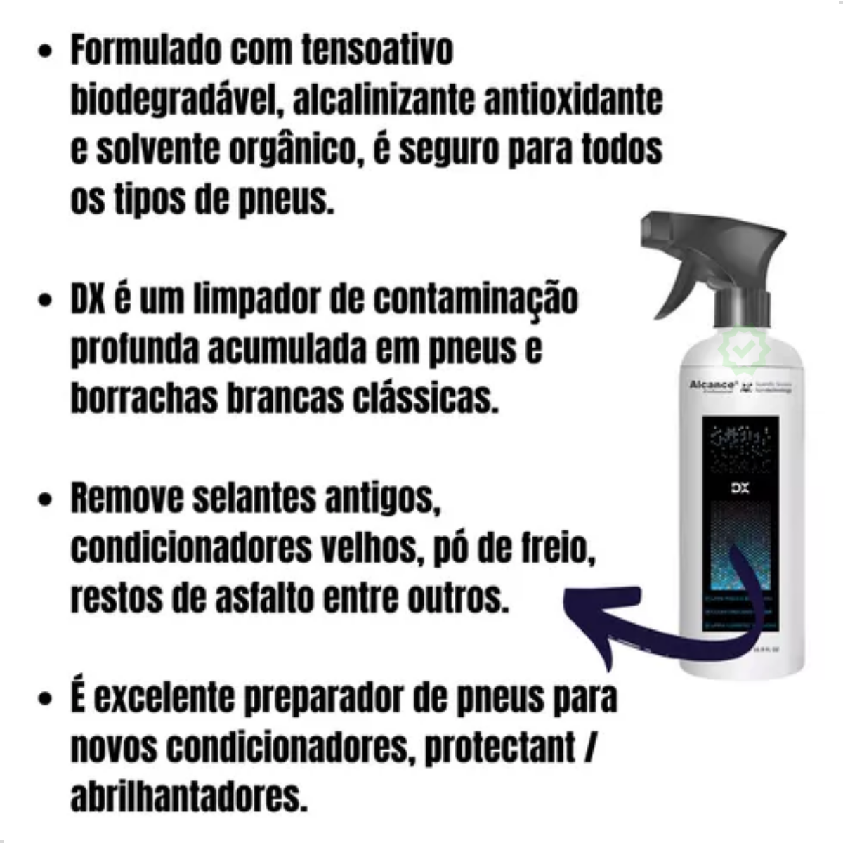 DX LIMPA PNEUS E BORRACHAS 500ml
