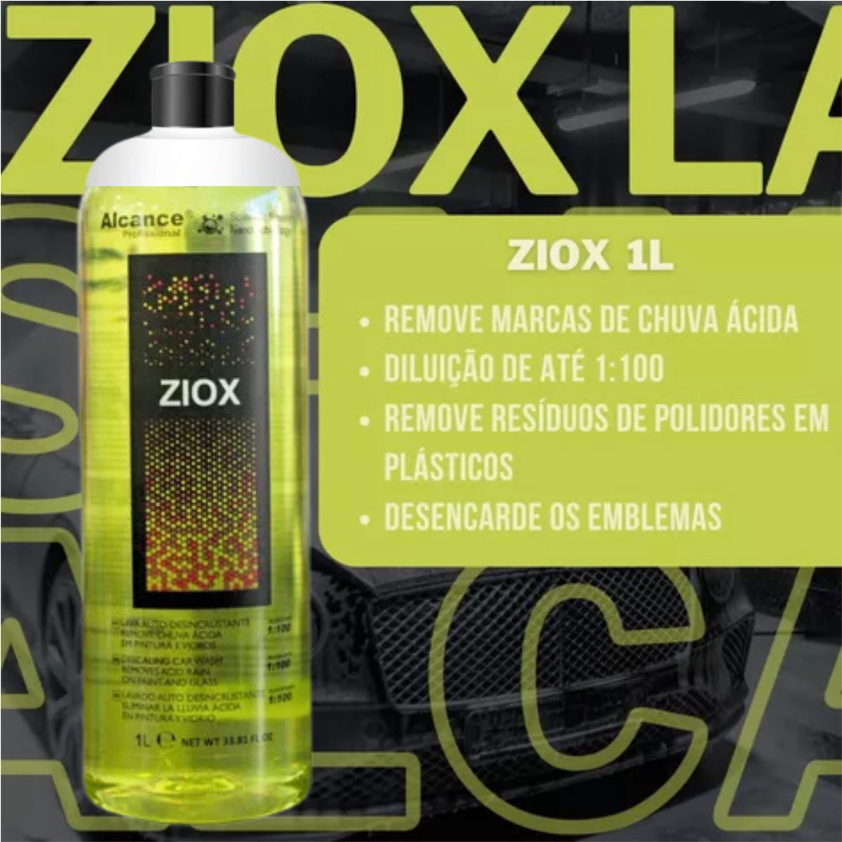 ZIOX 1 Litro Shampoo acido da pintura - c...