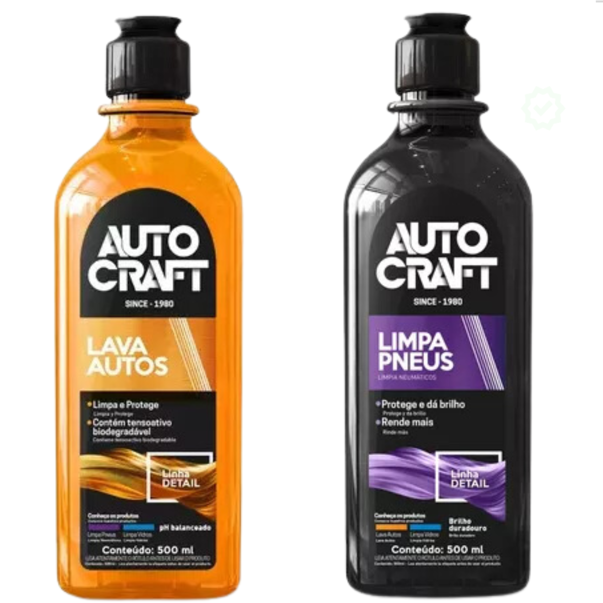 Kit Lava Autos e Limpa Pneus Autocraft 50...