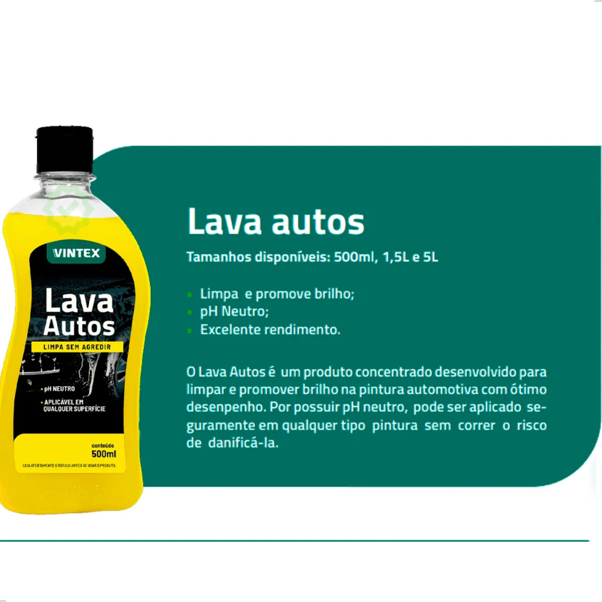 Lava Autos pH Neutro Concentrado 500ml Vo...