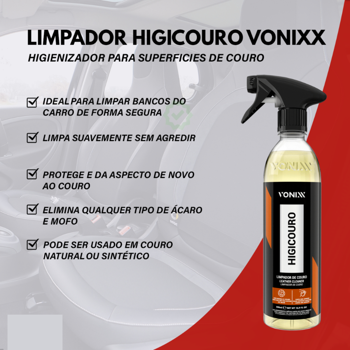 Limpador de Bancos de Couro Refil Higicou...