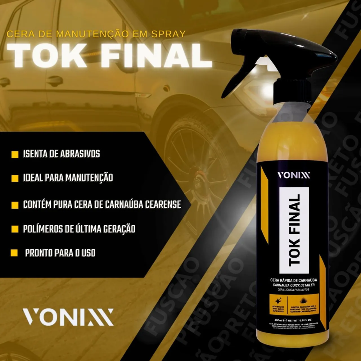 Cera Carnauba Manutenção em Spray Tok Fin...