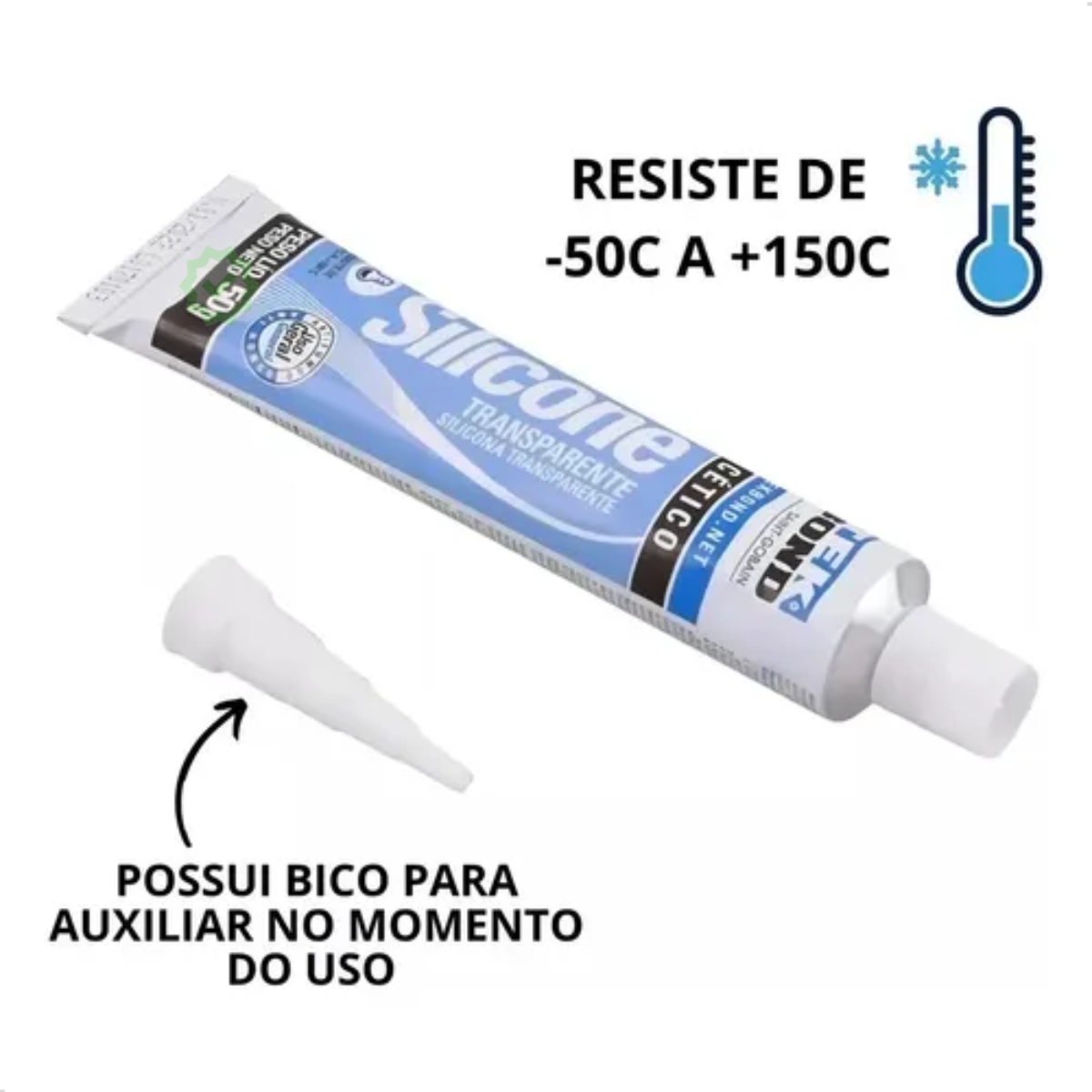 Silicone Acético Transparente Vedação Ban...