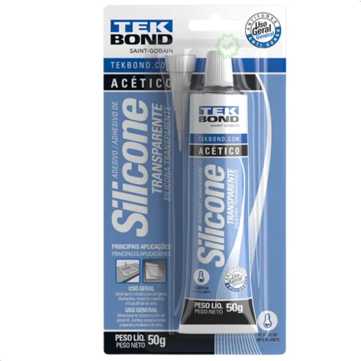 Silicone Acético Transparente Vedação Ban...