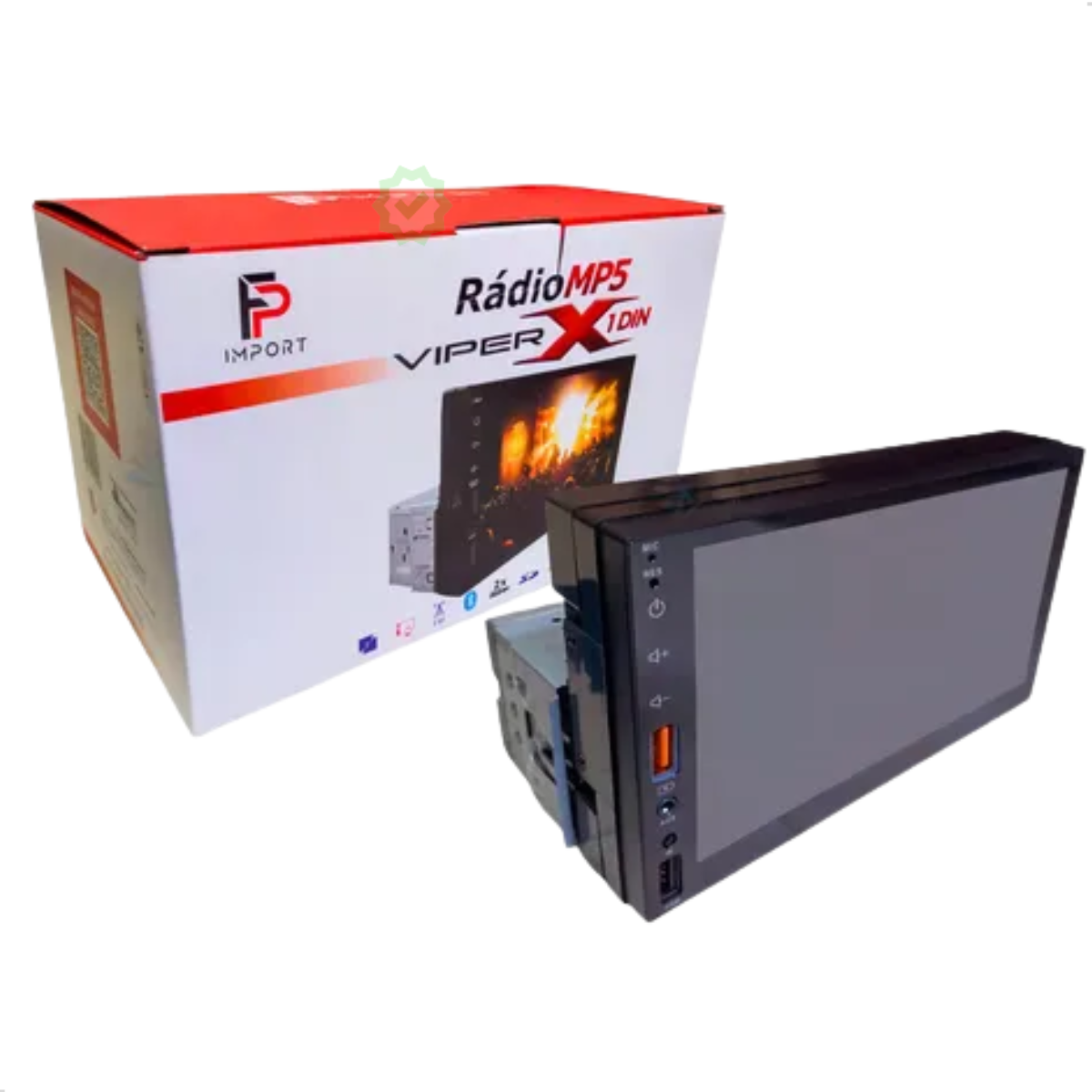 MP5 VIPER 1DIN RGB COM ESPELHAMENTO