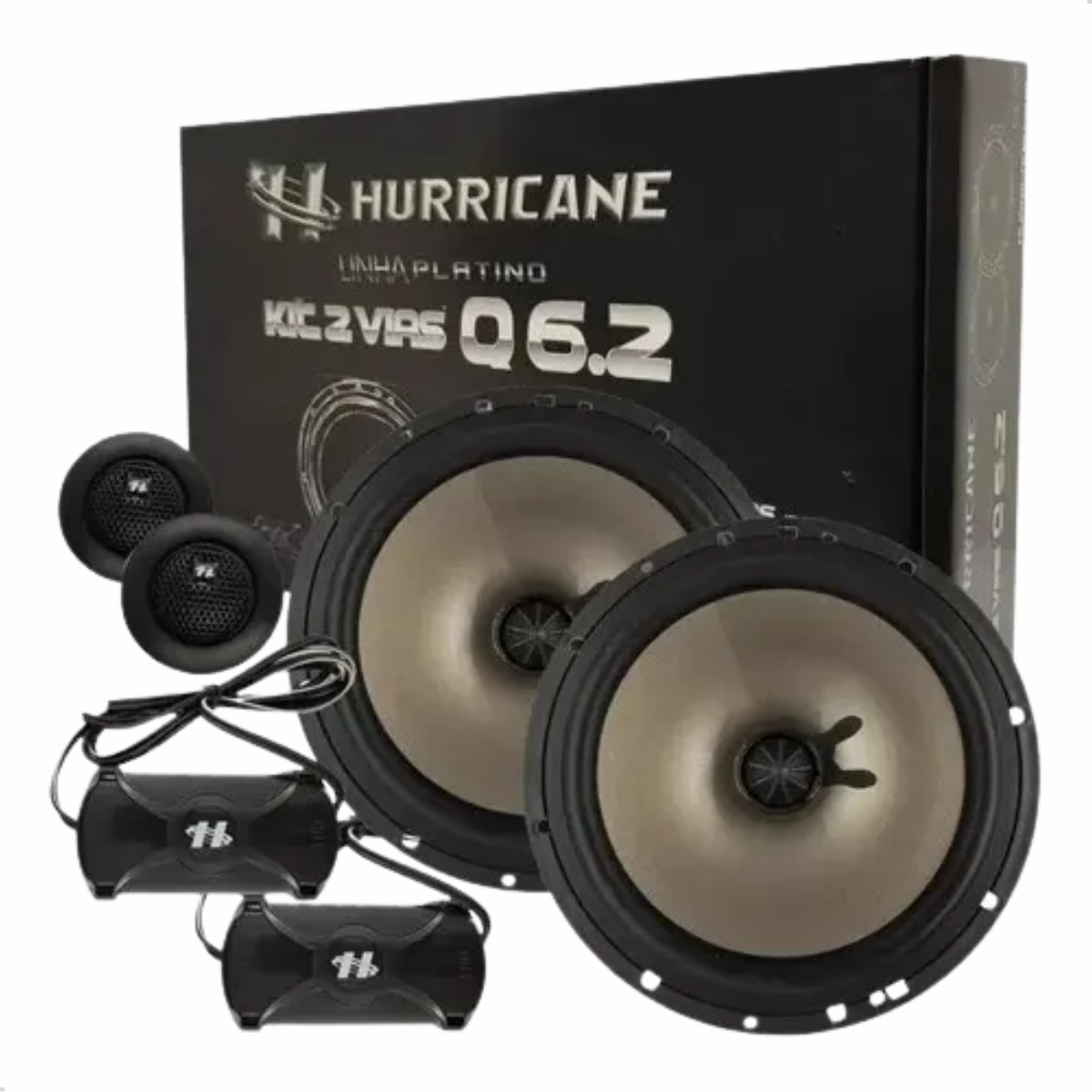 Kit Alto Falante 2 Vias 160w Rms Hurrican...