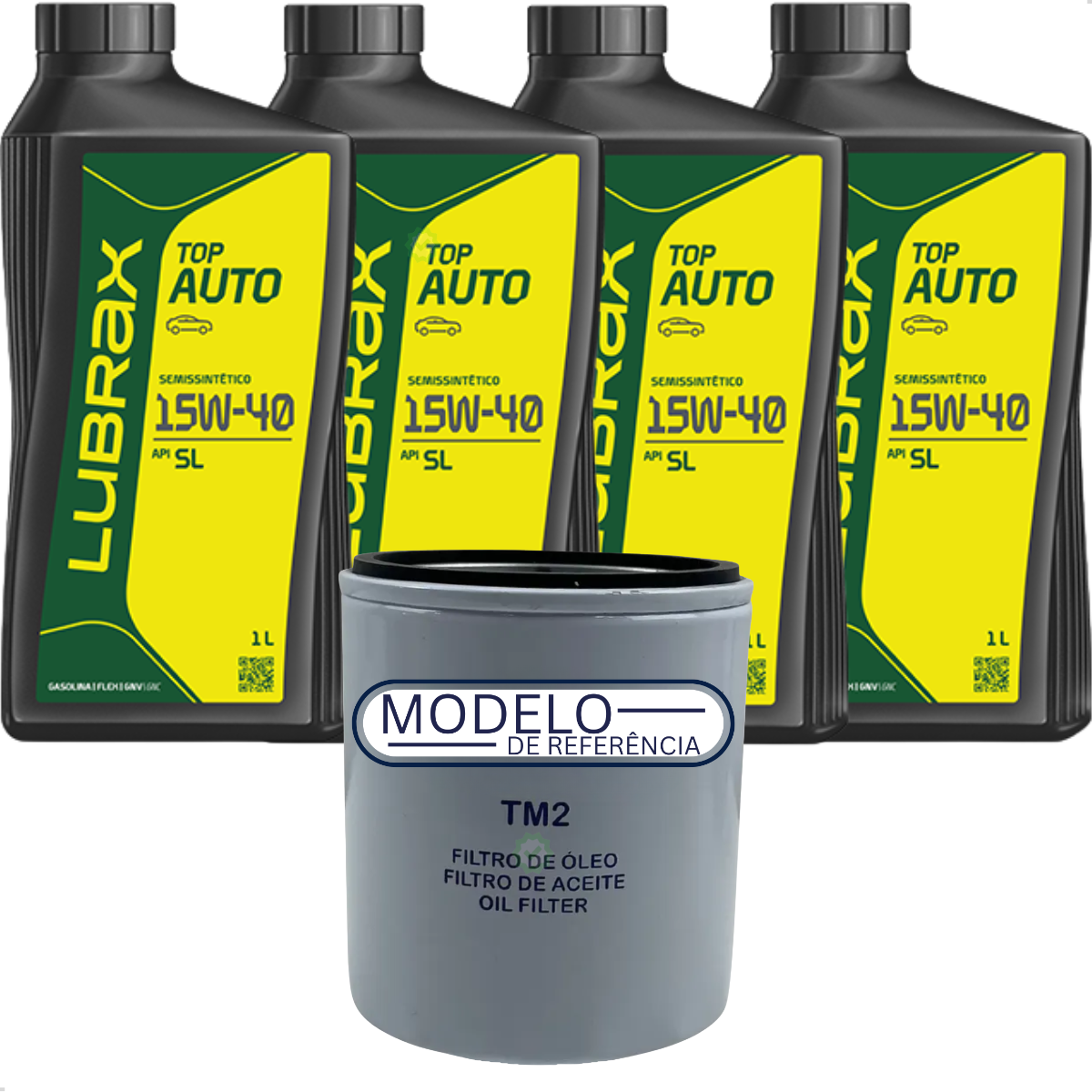 Kit 4 Óleos 15w40 Semissintético Lubrax T...