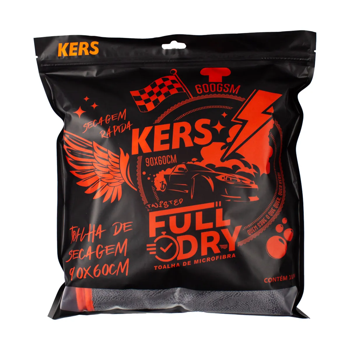 PANO MICROFIBRA TWIST CINZA 90 X 60 600 G...