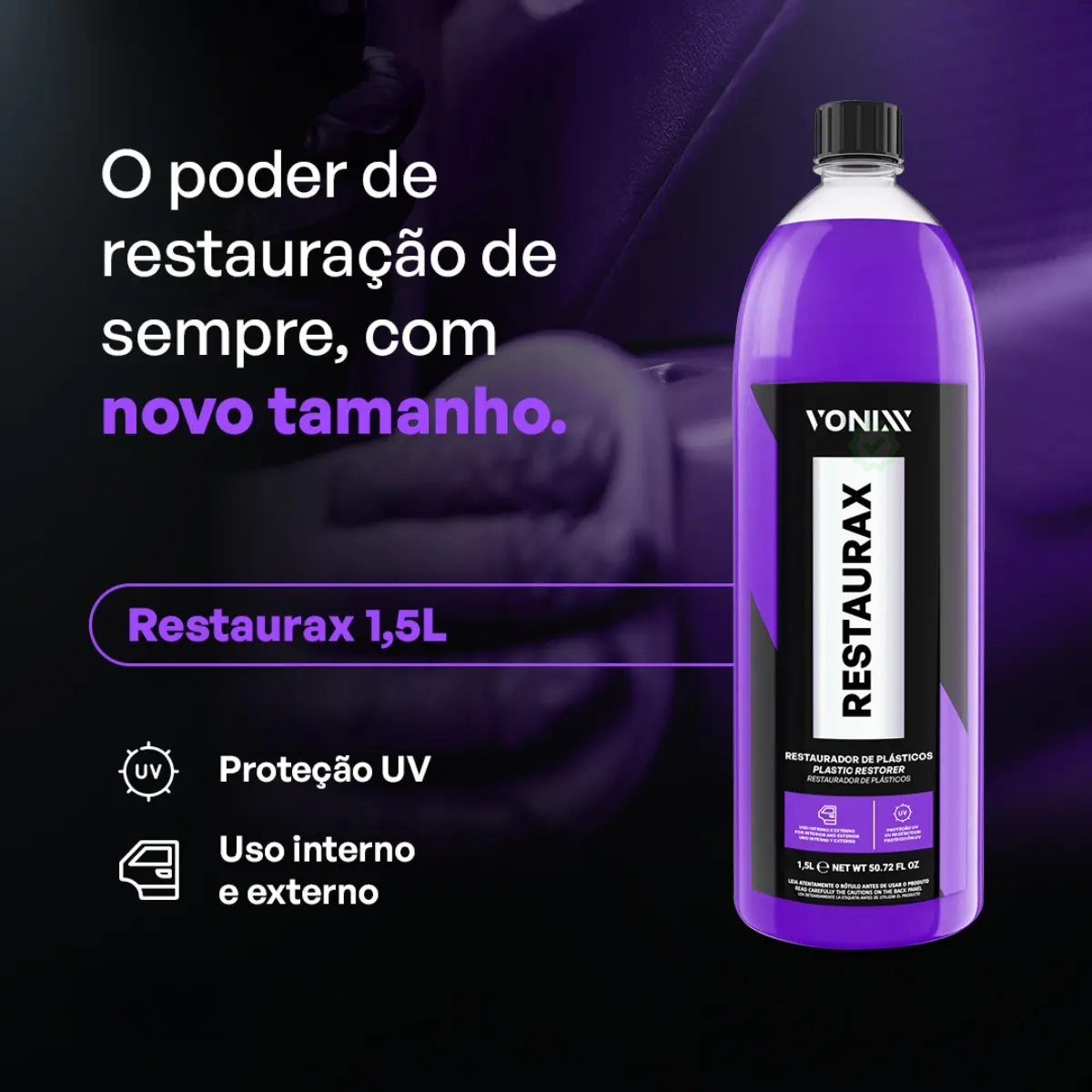 Restaurador Plástico Vinil e Borracha Res...
