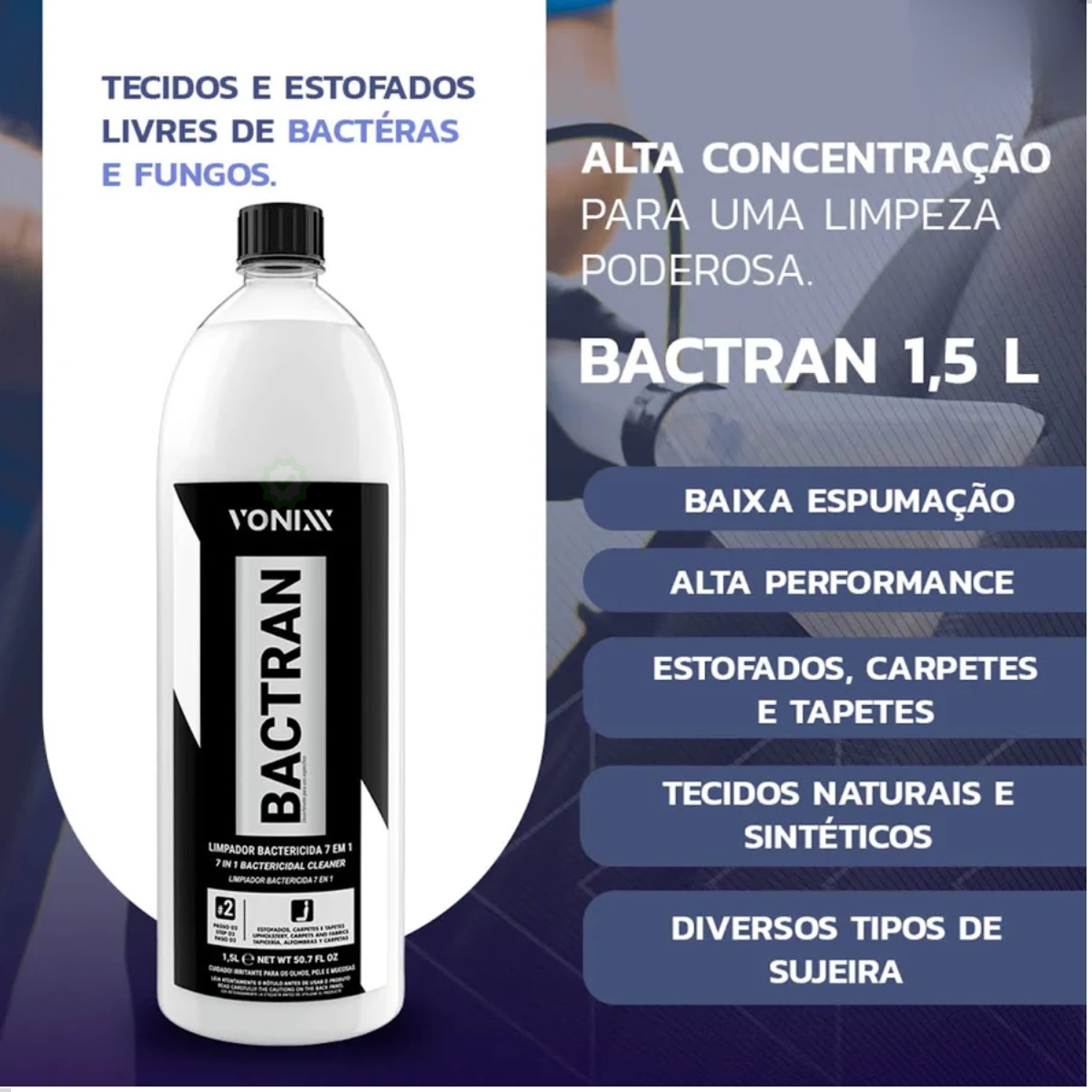 Limpador Bactericida 7 em 1 Bactran 1,5L ...