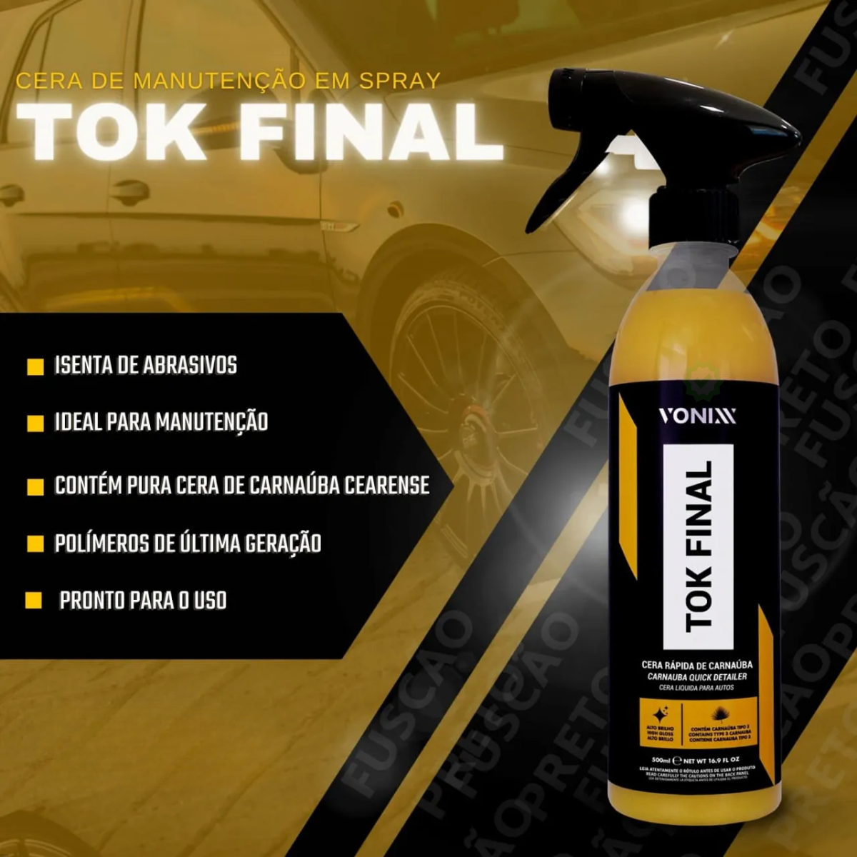 Cera Carnauba Manutenção em Spray Tok Fin...