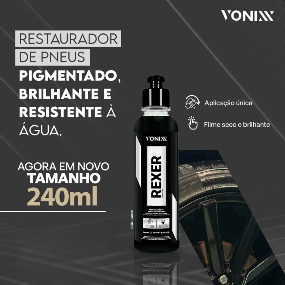 Rexer 240ml Pneu Pretinho Recuperador de ...