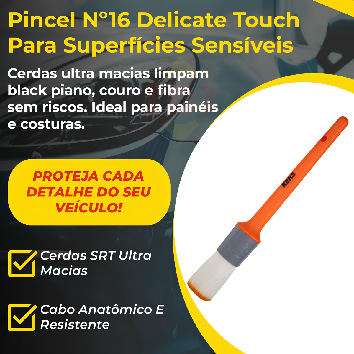 Pincel Kers Delicate Touch para Detalhame...