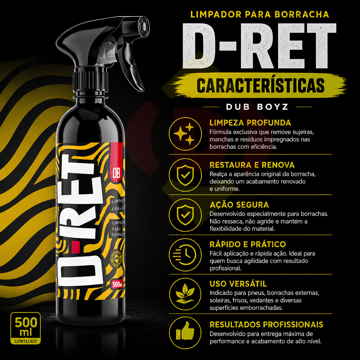 Limpador De Borrachas Spray D-Ret Automo ...