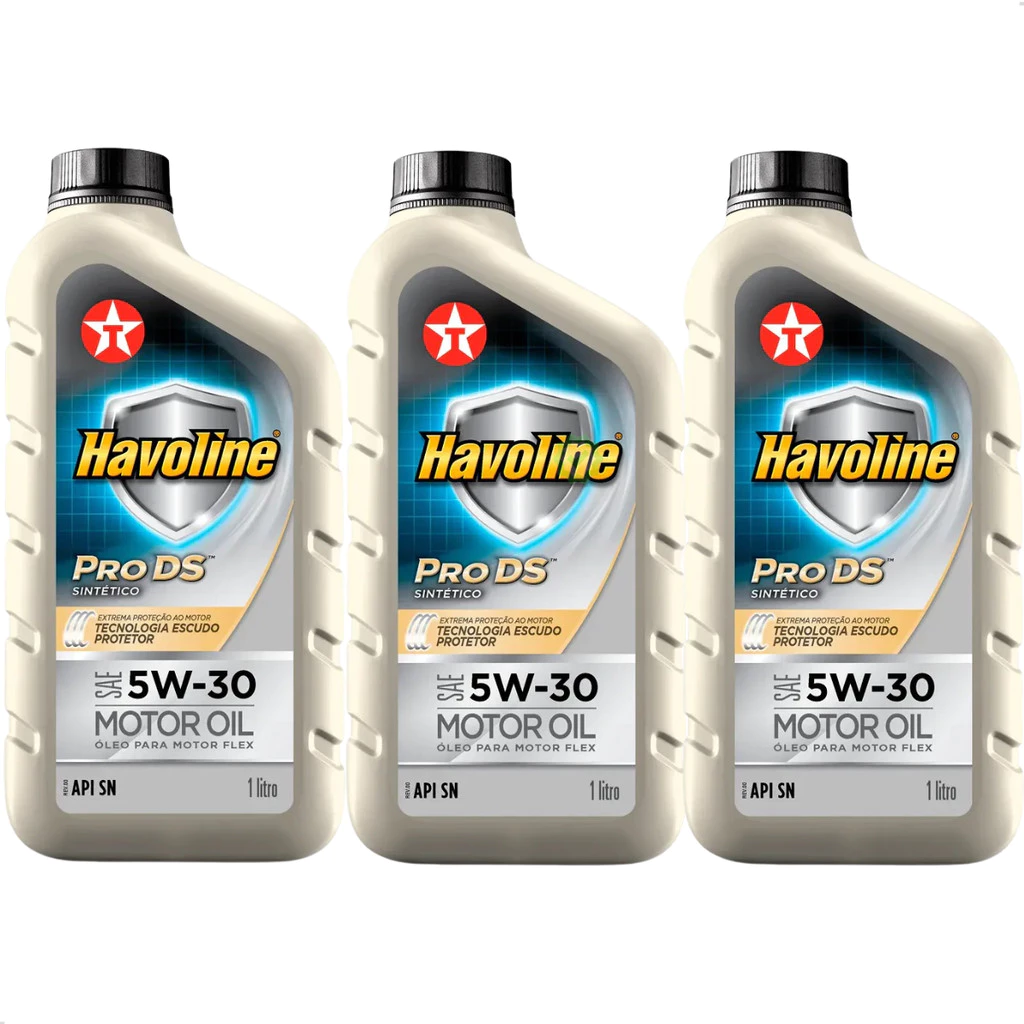 KIT COM 3 ÓLEO 5W30 HAVOLINE SINTÉTICO A ...