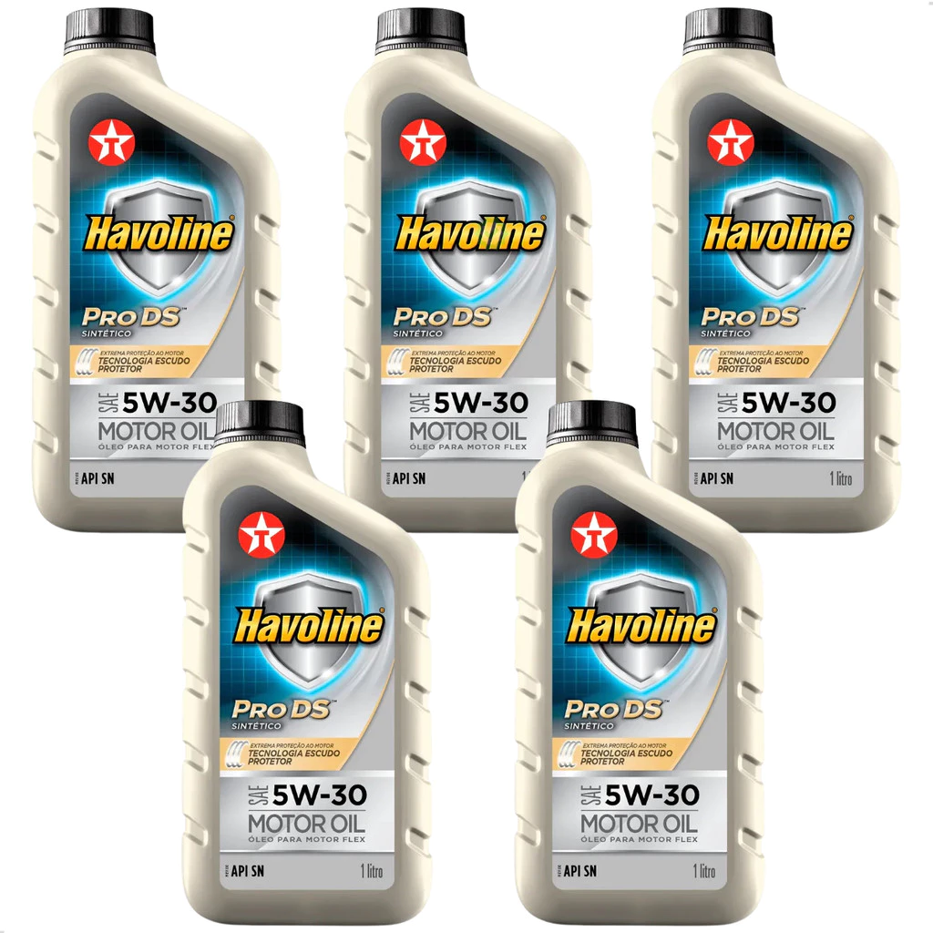 KIT COM 5 ÓLEO 5W30 HAVOLINE SINTÉTICO A ...