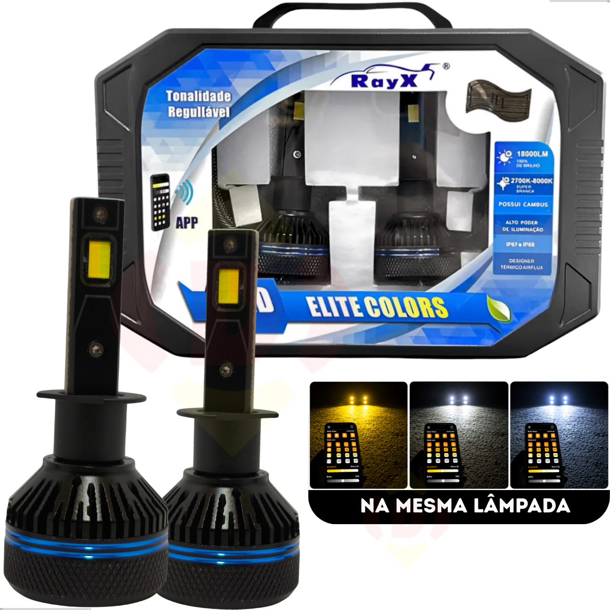 Kit Led Potente Rayx Elite Colors 2700k  ...