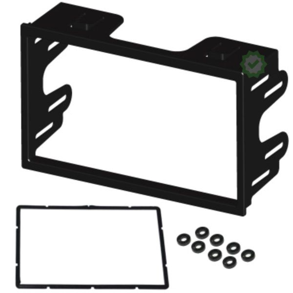 Moldura 2 Din 7" Ford e Volkswagen Preta ...