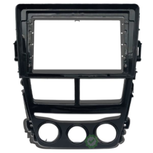 Moldura 2 Din 9" Toyota Yaris com Ar Anal...