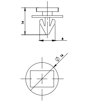 Grampo da Moldura do Paralama GM - Corsa/...