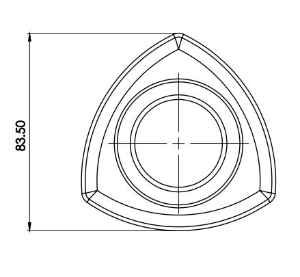 Manopla Triangular do Banco VW - CINZA - ...