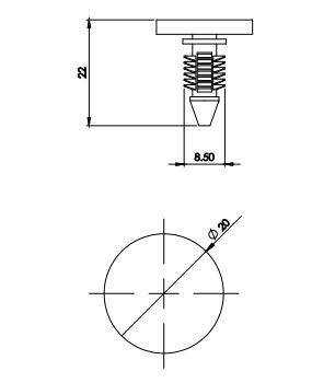 Grampo de Fixação da Coluna Interna VW Go...