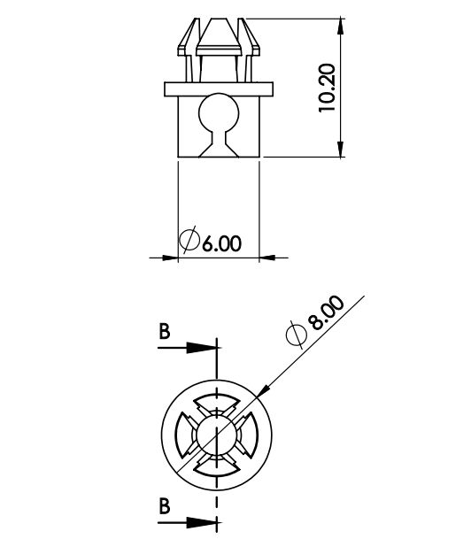 Bucha da Fechadura da Porta 3mm VW - Fox/...