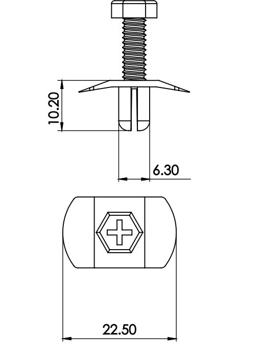 Grampo de Fixação do Parabarro GM S10/ Tr...