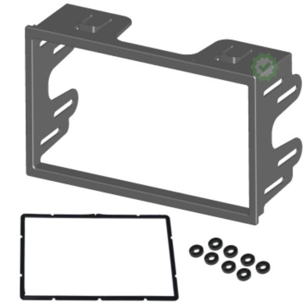 Moldura 2 Din 7" Ford e Volkswagen Prata ...